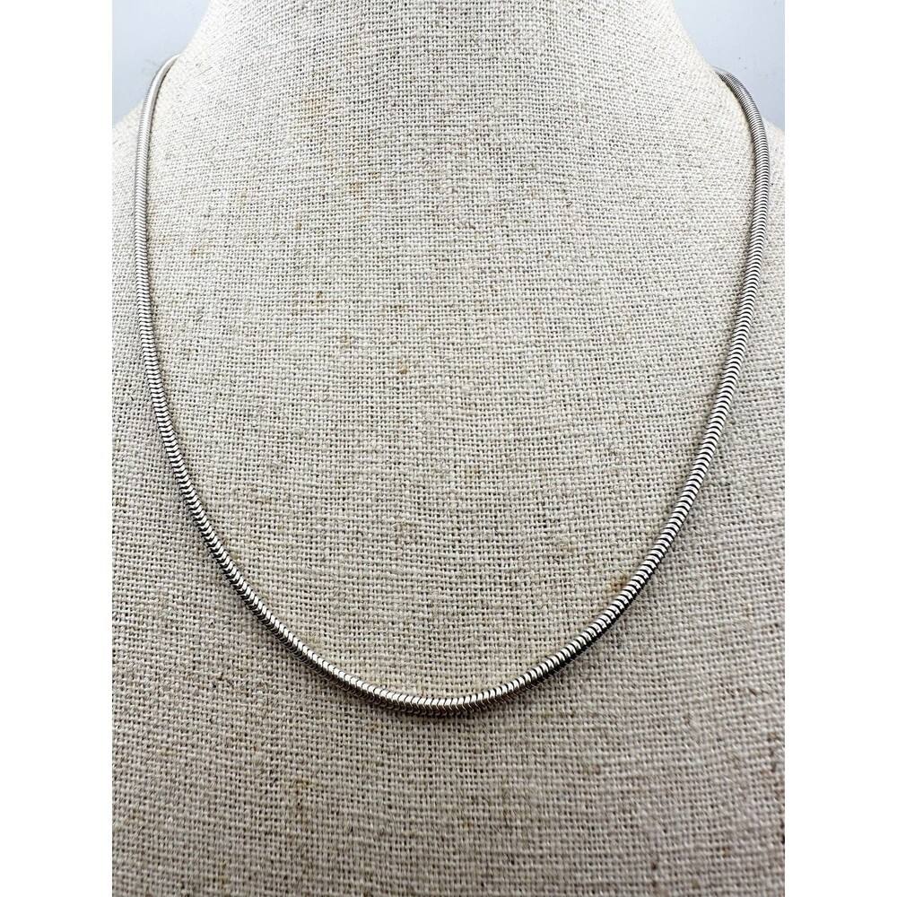 Sterling Silver 925 Necklace Snake Chain Classic 17.5”